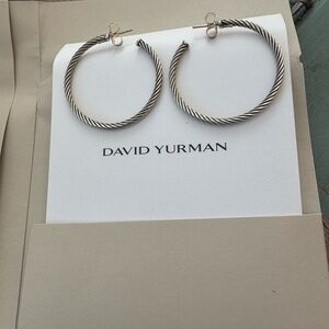 David Yurman Silver Hoop Earrings